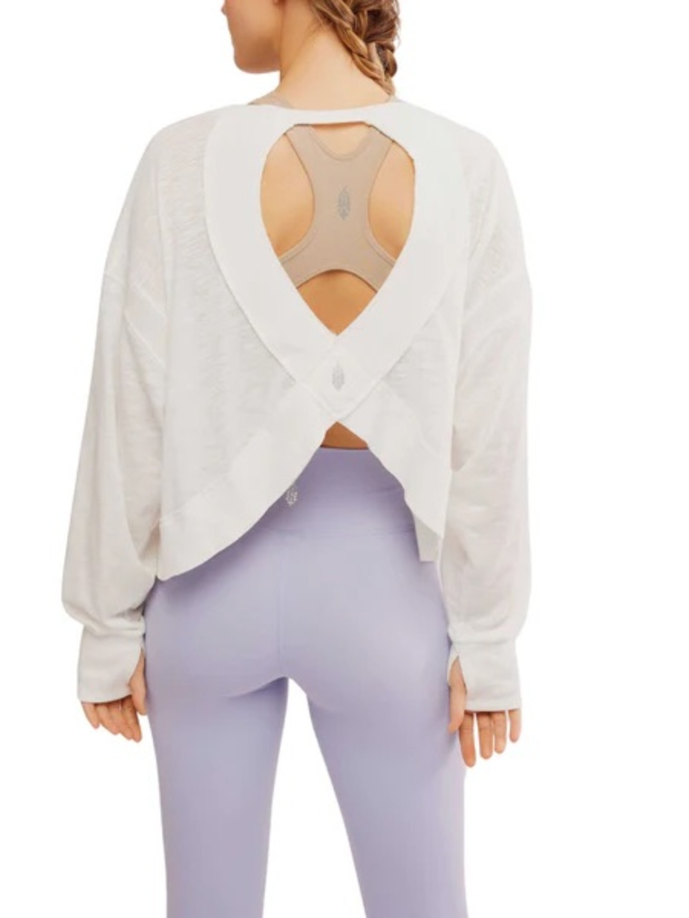 FP Movement by Free People Soft White Crewneck Long-Sleeve Sweater